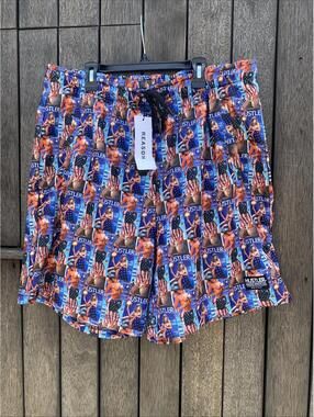Reason Clothing Hustler 1976 American Flag Bikini Cover Shorts XL